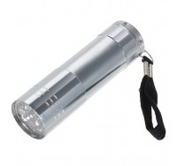 9 LED Pocket Aluminium Torch Flashlight Camping Light Lamp AAA