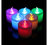 7 Color LED Monochrome Flash Candle Light Flicker Electronic Flameless